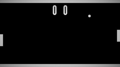 Screenshot of the game. It looks like pong.